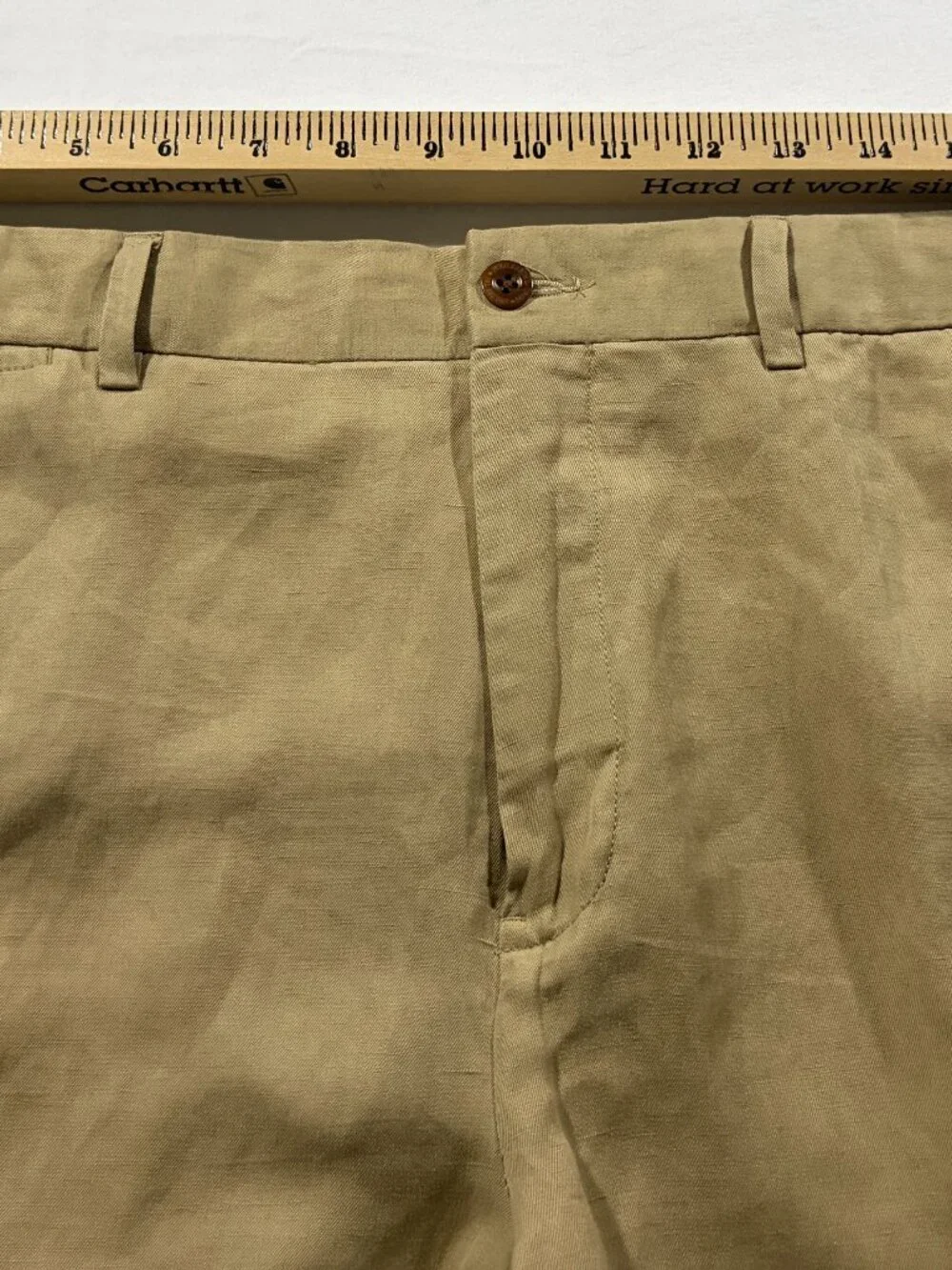 Polo Ralph Lauren Preston Fit Tan Linen Silk Cotton Dress Pants Men’s 38×32